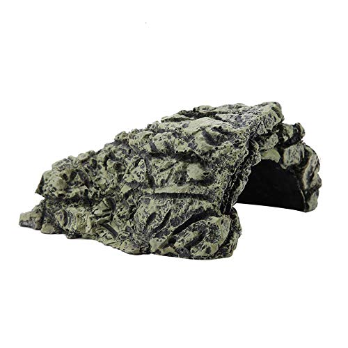 Terrario Tortugas de Tierra Cueva Tortuga Cueva Reptiles Plantas Acuario Tortugas Cueva Acuario Grande Cueva De Piedra Refugio Casa Escondida De Tortugas para Reptil Tortuga Rana Zoológico Adorno(M)