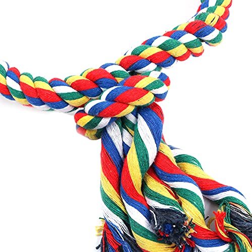 Tiardey - Columpio para pájaros con espejo de pájaro de 7 pulgadas,jaula para colgar,cuerda de algodón,columpio resistente a las mordeduras,cacatúas,cotorras,periquitos pequeños,forma redonda