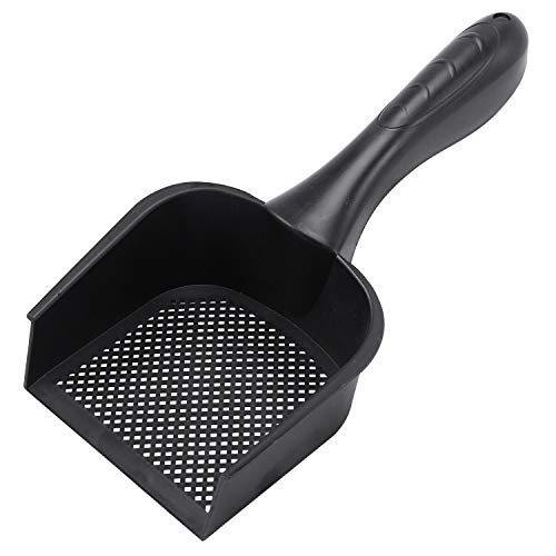 Ticarus Pala portátil de plástico resistente para limpieza de gatos y animales, para uso en interiores con pala