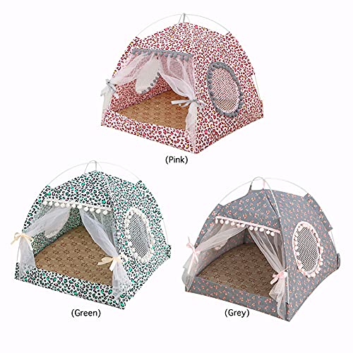 Tienda de campaña para mascotas Casa plegable portátil para mascotas Casa para perros y gatos Cama de verano acogedora Hamaca para perros Jaula para gatos Cama para perros pequeños Tienda de campaña