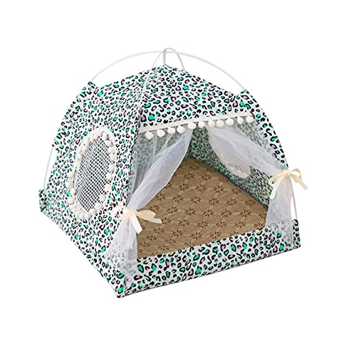 Tienda de campaña para mascotas Casa plegable portátil para mascotas Casa para perros y gatos Cama de verano acogedora Hamaca para perros Jaula para gatos Cama para perros pequeños Tienda de campaña