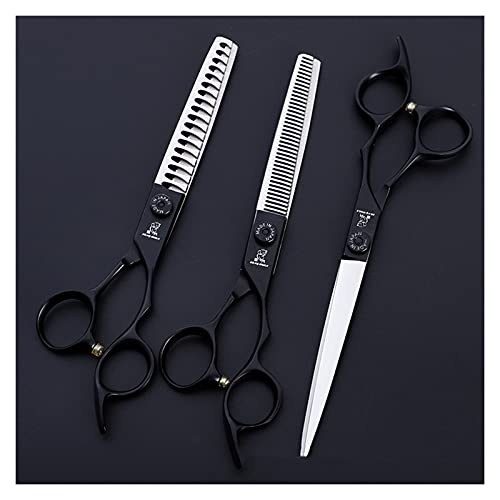 Tijeras de cabello profesional Tijeras de aseo de mascotas de 7 pulgadas, tijeras, tijeras planas, tijeras de peluquero especial, tijeras dentales, tijeras de adelgazamiento, tijeras for mascotas del