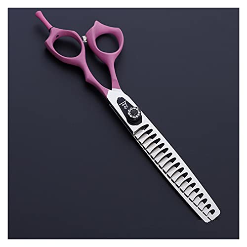 Tijeras de cabello profesional Tijeras de aseo del gato de la mascota y perro de 7 pulgadas, tijeras planas, tijeras de peluquero especial, tijeras dentales, tijeras de adelgazamiento, tijeras for mas