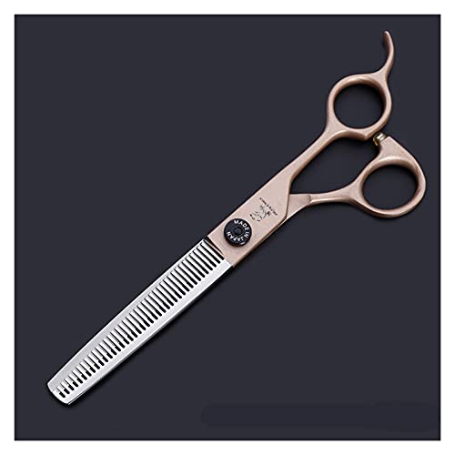 Tijeras de cabello profesional Tijeras de aseo for perros y gato de perro de 7 pulgadas, tijeras planas, tijeras de peluquero especial, tijeras dentales, cizallas del cabello de adelgazamiento, tijera
