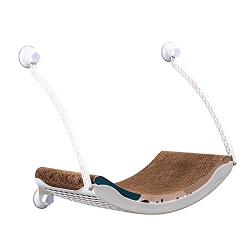 TINGCHAO Hamaca con Ventana para Gatos para Gatos de Interior con ventosas potentes Sostiene Gatos de hasta 33 Libras Brinda hamacas para Gatos para Tomar el Sol en 360 °,D