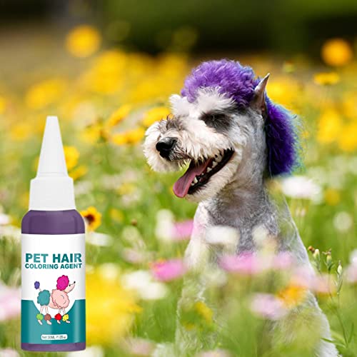 Tinte para el cabello para mascotas, 30 ml Tinte para mascotas profesional para perros, gatos, tinte para el cabello, agente colorante en crema, tinte para el cabello seguro para perros, tinte para el