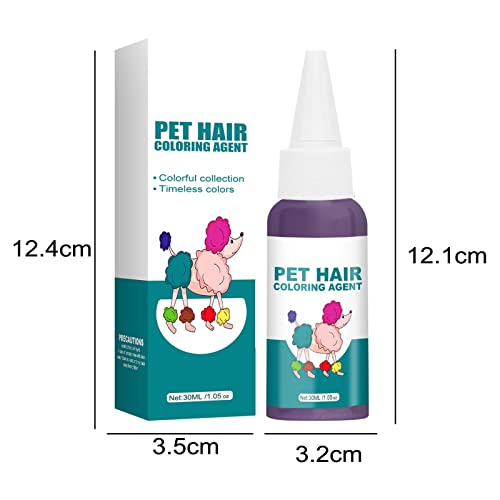 Tinte para el cabello para mascotas, 30 ml Tinte para mascotas profesional para perros, gatos, tinte para el cabello, agente colorante en crema, tinte para el cabello seguro para perros, tinte para el