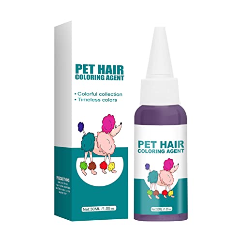 Tinte para el cabello para mascotas, 30 ml Tinte para mascotas profesional para perros, gatos, tinte para el cabello, agente colorante en crema, tinte para el cabello seguro para perros, tinte para el