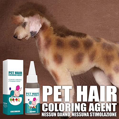 Tinte para el cabello para perros, 30ml Crema para tinte para el cabello para mascotas, Cuidado de mascotas Tintes para teñir el cabello Suministros para agentes de pigmento, Tinte para el cabello par