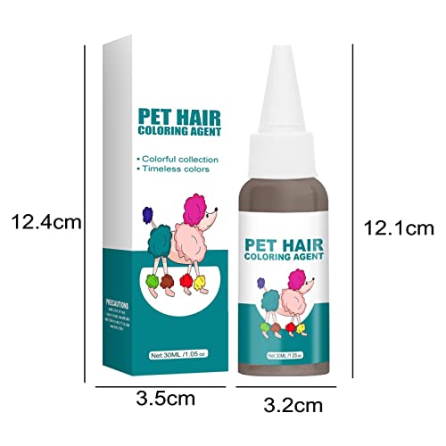 Tinte para el cabello para perros, 30ml Crema para tinte para el cabello para mascotas, Cuidado de mascotas Tintes para teñir el cabello Suministros para agentes de pigmento, Tinte para el cabello par