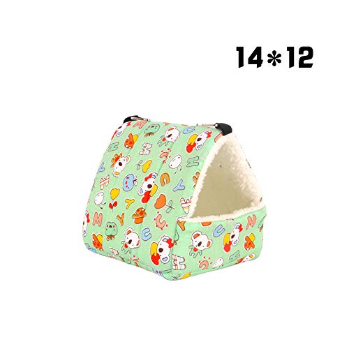 Tipo de tienda Cama colgante de felpa,Mascota Hamster Hamaca Lunares Patrón de corazón Casa de dormir colorida Nido Accesorios para jerbos Chinchillas Ardilla Erizo Conejillos de indias Animal pequeño
