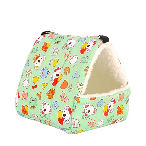 Tipo de tienda Cama colgante de felpa,Mascota Hamster Hamaca Lunares Patrón de corazón Casa de dormir colorida Nido Accesorios para jerbos Chinchillas Ardilla Erizo Conejillos de indias Animal pequeño
