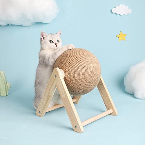 TISHITA 2X Cat Rasguño Bola Protege Funny Sisal Cuerda Bola Mouse Play Player Juguete para Sofa Cojines Gatito