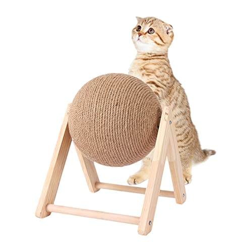 TISHITA 2X Cat Rasguño Bola Protege Funny Sisal Cuerda Bola Mouse Play Player Juguete para Sofa Cojines Gatito
