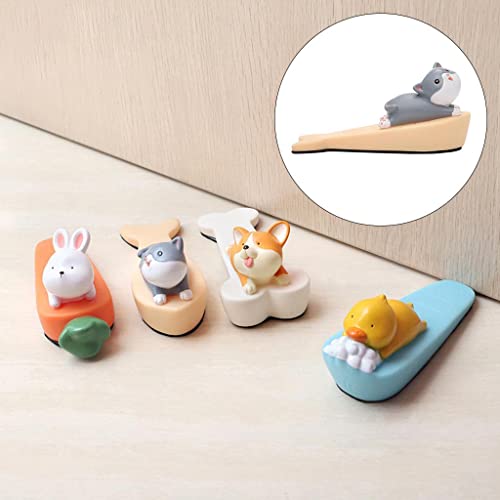 TISHITA Bonitos topes de Puerta, Protectores de Dedos Que evitan Lesiones, Antideslizante, antipinzamiento, con Forma de Animal, cuña para Puertas, Tope de - Gato
