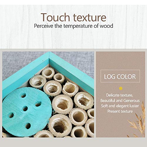 TIZJ Casa De Insectos De Madera Pequeña Artesanía Casa Insectos Casa Abejas Colgante Procesamiento Nidos De Pájaros Hecho para Abejas, Mariposas, Mariquitas, Hábitat Insectos Beneficiosos