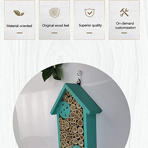 TIZJ Casa De Insectos De Madera Pequeña Artesanía Casa Insectos Casa Abejas Colgante Procesamiento Nidos De Pájaros Hecho para Abejas, Mariposas, Mariquitas, Hábitat Insectos Beneficiosos