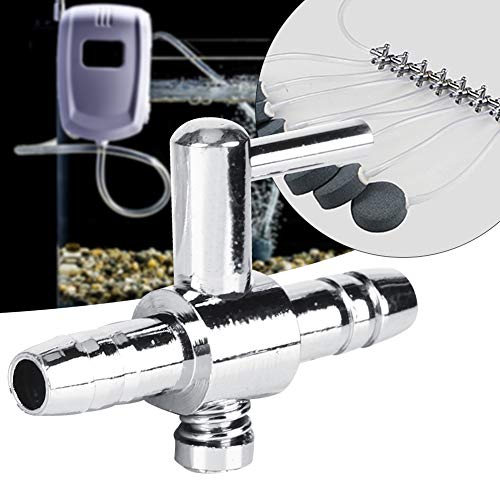Tnfeeon Válvula de Control de Flujo de Aire de Acuario de 10 Piezas, Distribuidor de oxígeno de Acuario de Acero Inoxidable, Accesorios de Bomba de Aire para pecera