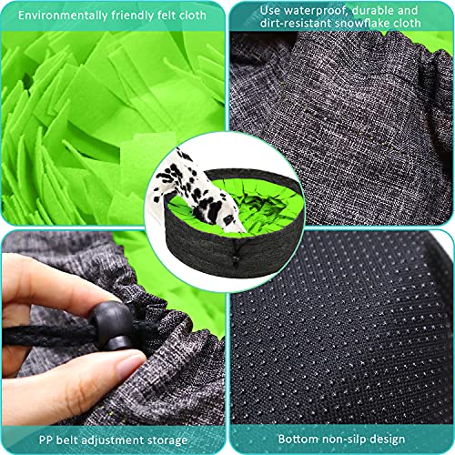 TNFUU Alfombra Olfativa Perros Juguete Interactiva Perro Snuffle Mat para Perros Alfombrilla para Perros Juguetes para Perros Esterilla de Alimentación de Mascotas (Ronda Verde)