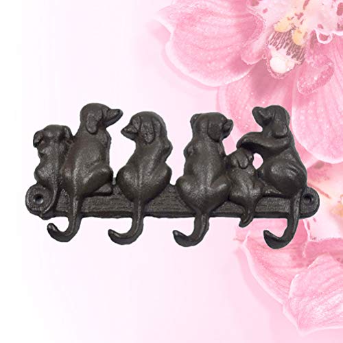 Topbathy Gato Forma Gato Gato Gato Gato Gancho Pastoral Europeo Retro Wandmantel Cap Hook (Negro), negro, 20.7×10.5cm