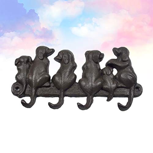 Topbathy Gato Forma Gato Gato Gato Gato Gancho Pastoral Europeo Retro Wandmantel Cap Hook (Negro), negro, 20.7×10.5cm