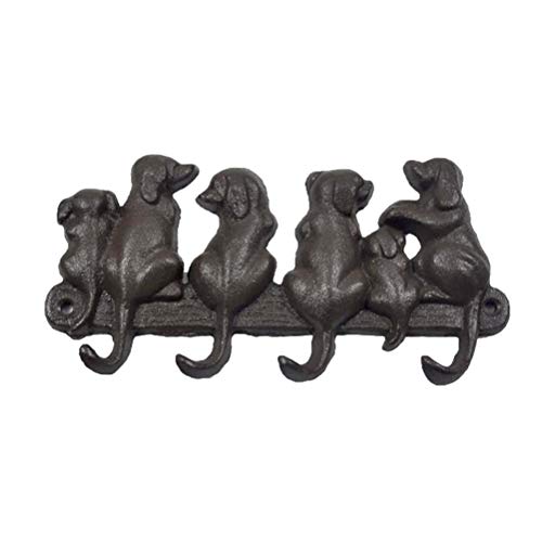 Topbathy Gato Forma Gato Gato Gato Gato Gancho Pastoral Europeo Retro Wandmantel Cap Hook (Negro), negro, 20.7×10.5cm