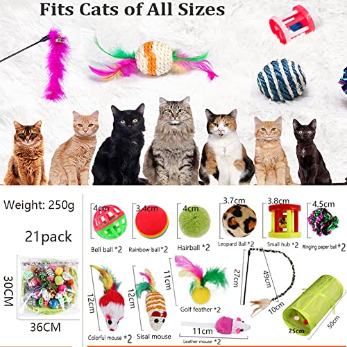 Toruiwa - Juguetes para gatos, 21 juguetes para gatos, juguete para gatos, juguete para gatos, juguete para gato, juguete para gatito, juguete para gatito, juego para gatito