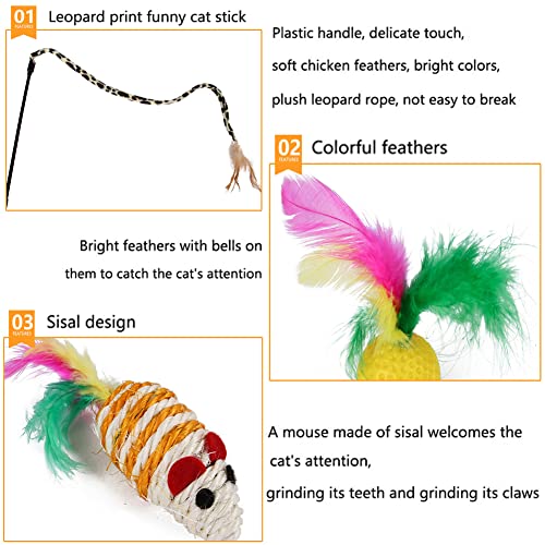 Toruiwa - Juguetes para gatos, 21 juguetes para gatos, juguete para gatos, juguete para gatos, juguete para gato, juguete para gatito, juguete para gatito, juego para gatito