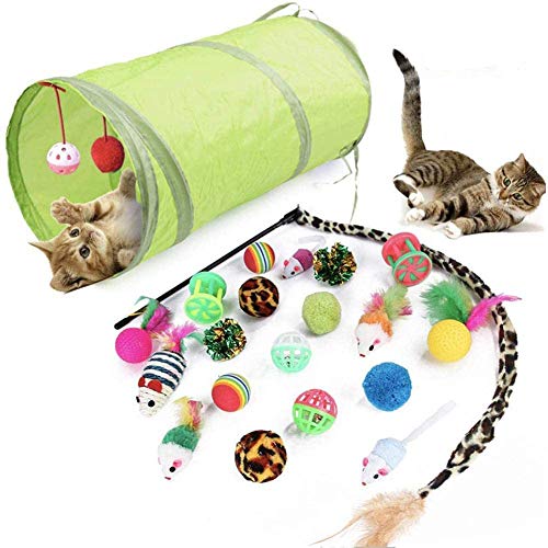 Toruiwa - Juguetes para gatos, 21 juguetes para gatos, juguete para gatos, juguete para gatos, juguete para gato, juguete para gatito, juguete para gatito, juego para gatito