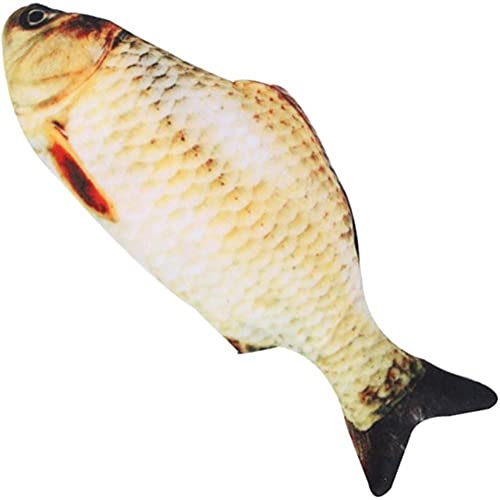 TOSSPER Juguetes De Los Pescados Móviles Electrónicos, Juguetes para Gatos De Pescado para Gatos De Interior Animales Gatito Gato Masticación Juegos Interactivos Que Muerden Accesorios De Carga USB