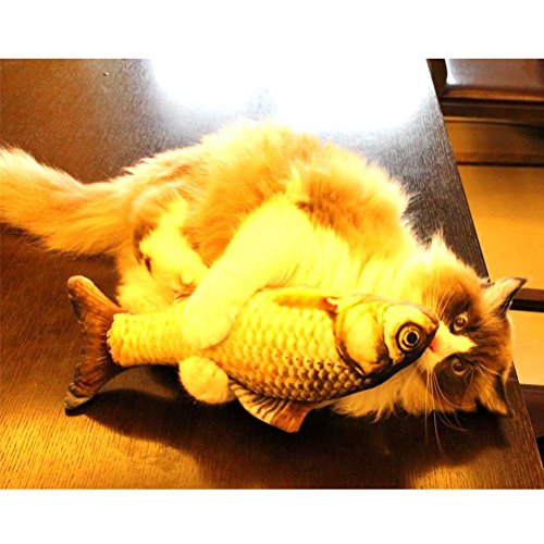 TOYANDONA 3 piezas de juguete de peluche para gato, no tóxico, suave y duradero, 3D, cojín de pez para gatito, juguete de peluche