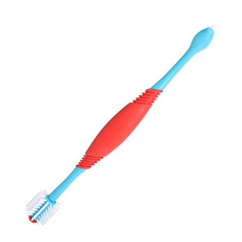 Toyvian 2 Unids Mascota Cepillo de Dientes de Doble Cepillo de Dientes Eliminando El Mal Aliento Tartar Limpieza Pet Dental Care Cat Limpieza Suministros Mascotas Azul