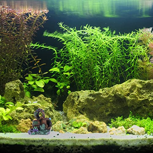 Toyvian Adornos de La Casa de Acuarios Resina House Betta Hideout Cave Fish Tank Betta Hiding Hut Shelter Ornament para Betta Rest Ocultar Play Breed