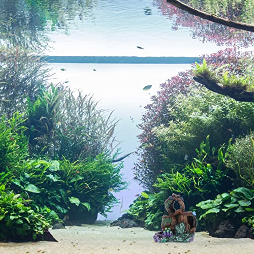 Toyvian Adornos de La Casa de Acuarios Resina House Betta Hideout Cave Fish Tank Betta Hiding Hut Shelter Ornament para Betta Rest Ocultar Play Breed
