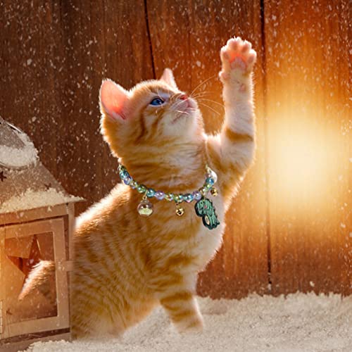 Toyvian Pearls Perro Collar Collar Joyería Bling Cat Boda Collar Mascota Trajes Accesorios para Perros Pequeños Puppy M Green