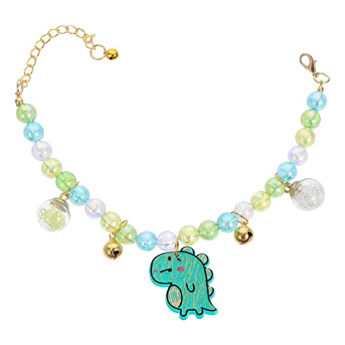 Toyvian Pearls Perro Collar Collar Joyería Bling Cat Boda Collar Mascota Trajes Accesorios para Perros Pequeños Puppy M Green