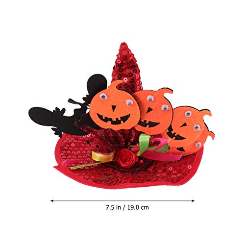 Toyvian Sombreros de Bruja para Mascotas con Calabazas Disfraz de Vampiro para Mascotas Sombrero de Mago Disfraz de Gato Cosplay Sombreros de Bruja Ropa para Mascotas para Gatos Gatitos