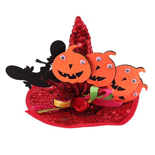 Toyvian Sombreros de Bruja para Mascotas con Calabazas Disfraz de Vampiro para Mascotas Sombrero de Mago Disfraz de Gato Cosplay Sombreros de Bruja Ropa para Mascotas para Gatos Gatitos