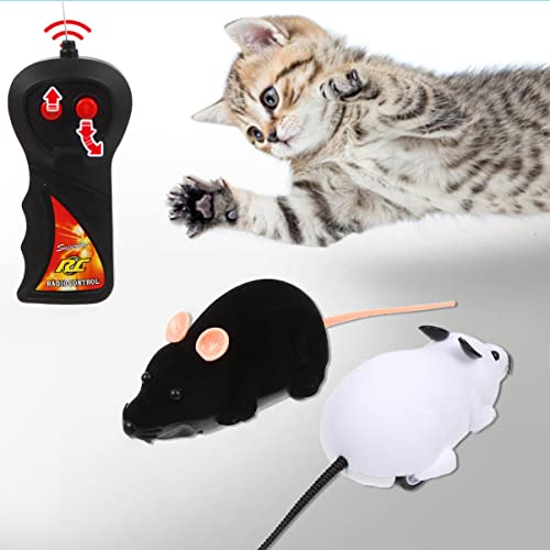 Toyvian Toy Remote Mouse 2 Unids Aleatorio Color Eléctrico Control Remoto Ratón Falso Rata Gato Juguete Persiguiendo Un Gatito Eléctrico Juguete