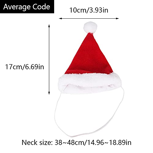 Traje De Navidad para Perros, Traje De Navidad Pet Sombrero Santa con Bufanda Ropa para Mascotas Cat Traje Conjunto Santa Hat Bufanda Regalo para Puppy Dog L