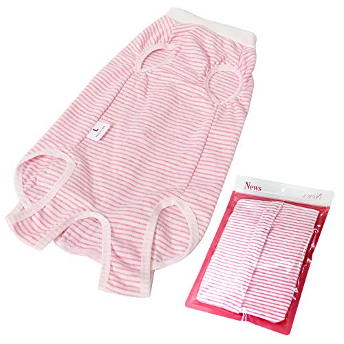 Traje de recuperación para gatos, transpirable, a rayas, quirúrgico, para enfermedades de la piel y heridas abdominales, cuello E, alternativa para gatos después de la cirugía, ropa interior