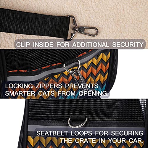 Transportín para Mascotas Negro Rojo Rosa Naranja Bolsa de Transporte para Cachorros Perros y Gatos de Malla Transpirable para Viajes 43x26x30 cm