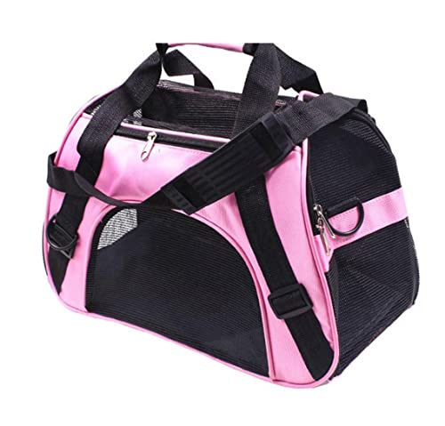 Transportin para Mascotas, Transportin para Perros, Gatos, Conejos, Mochila Portátil y Transpirable (Rosa)