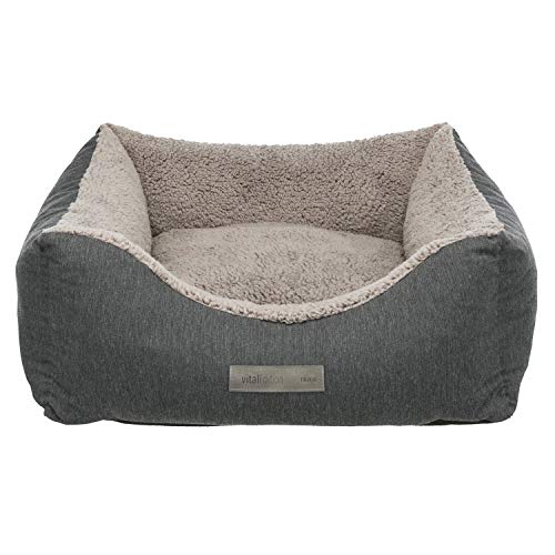 Trixie Cama Sammy, 50 cm, Negro/Beige con Huellas