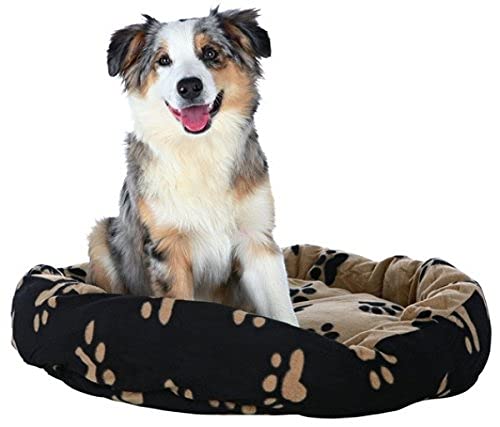 Trixie Cama Sammy, 50 cm, Negro/Beige con Huellas