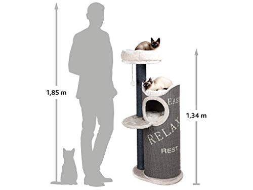 Trixie Poste Rascador Juana, 134 cm, Gris Topo/Gris, Gato
