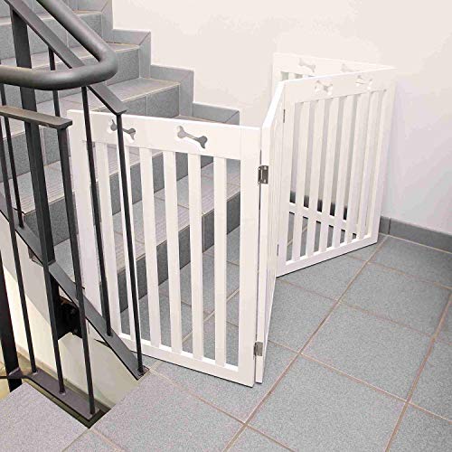Trixie Puerta Perros, 4-Parts, 60-160 × 75 cm, Blanco