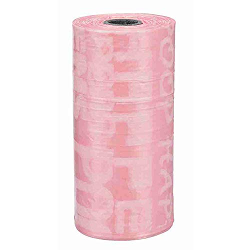 Trixie Set de 70 Rollos de 20 Bolsas de plastico, Color Surtido, Caja Expositora, Perro
