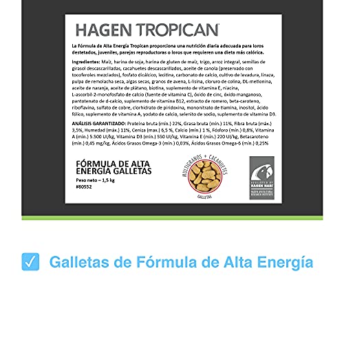 Tropican Galletas con Formula Alta Energía - 1,5 kg
