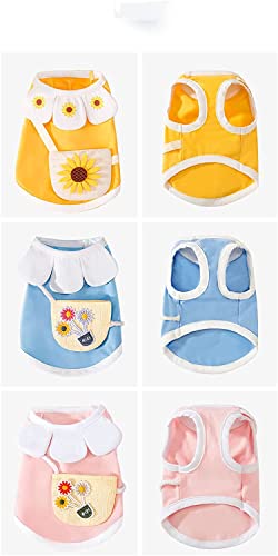 Tshirts para Perros para Perros Pequeños, Sudadera De Perro, Perrito Mediano Ropa De Animal Doméstico Puppy Cat Dog Resopla Y Accesorios(Size:S,Color:Azul)